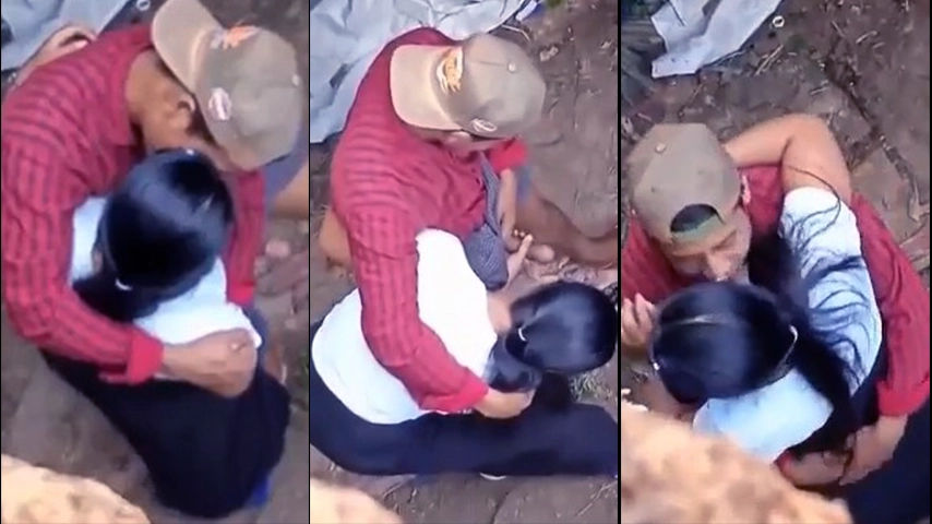Siswi SMA Digrepe Abang abang Dibelakang Sekolah